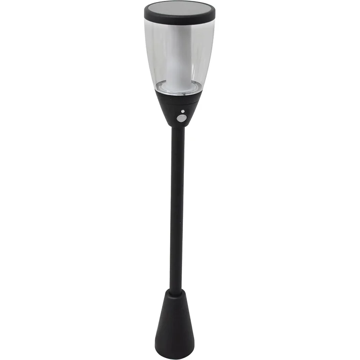 REV LUMUS 170 Solarleuchte Garten, Stehleuchte mit Bewegungsmelder, Gartenbeleuchtung, 200lm, 3000K, 2W, IP65, schwarz