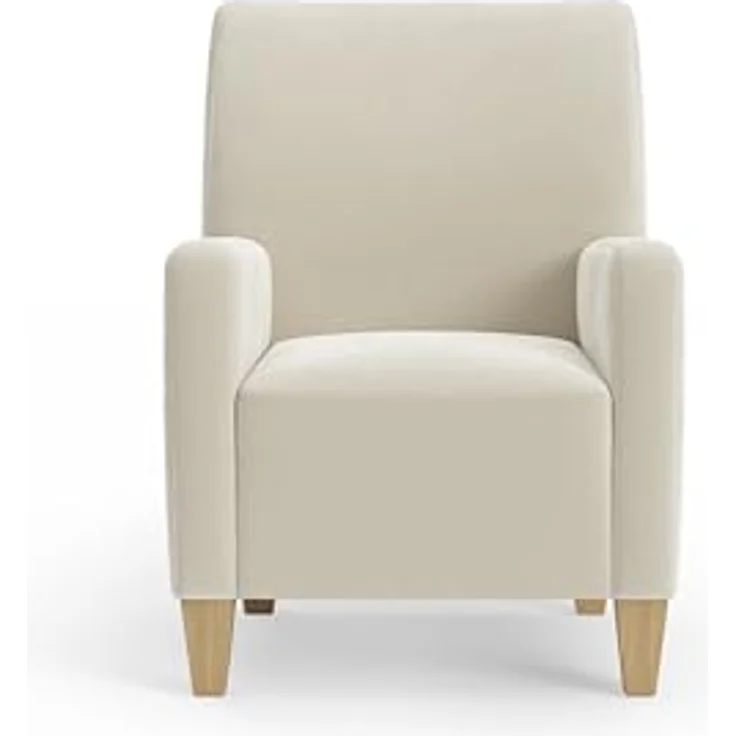 Cavadore Sessel Vida / Polstersessel im trendigen Design / 74 x 93 x 81 / Mikrofaser, Naturweiß – Bild 7