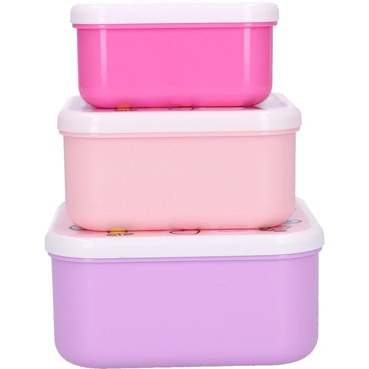 Hello Kitty Lunchbox Set Kinder Snackbox Brotdose 3 Stück Aufbewahrungsbox – Bild 5