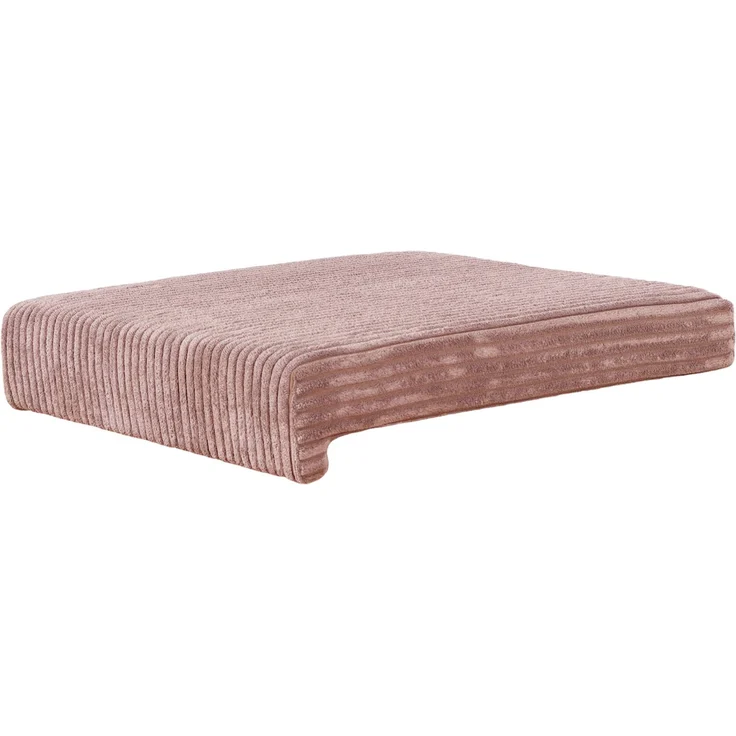Lycce Bankauflage Klemmkissen mit Leiste - Cord, Polsterung, rutschfest Puderrosa 8x40x38cm – Bild 1