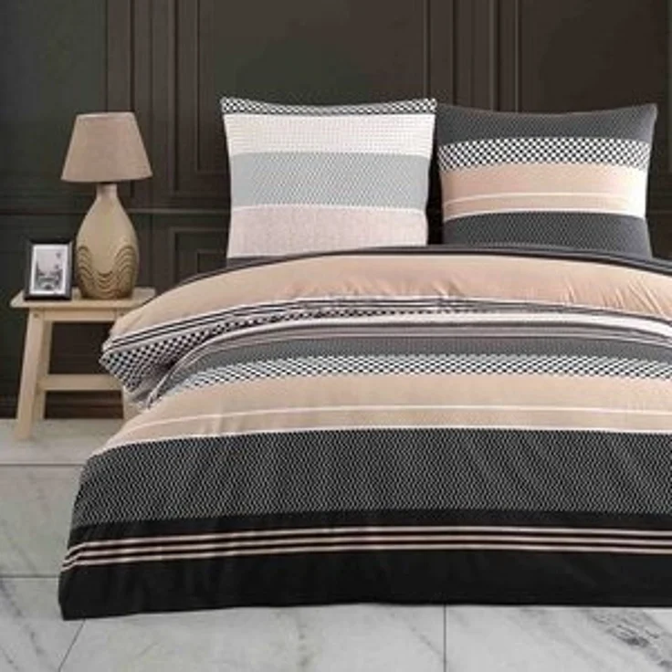 Buymax Bettwäsche, Renforcé, 2 teilig, Bettbezug-Set 135x200 cm 100% Baumwolle mit Reißverschluss, Streifen – Bild 6