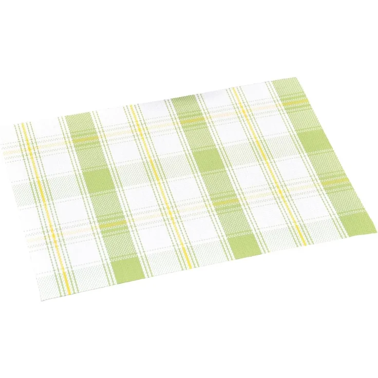 KESPER 77548 Platzset, Kunststoff, grün-weiß kariert, 43 x 29 x 0,1 cm