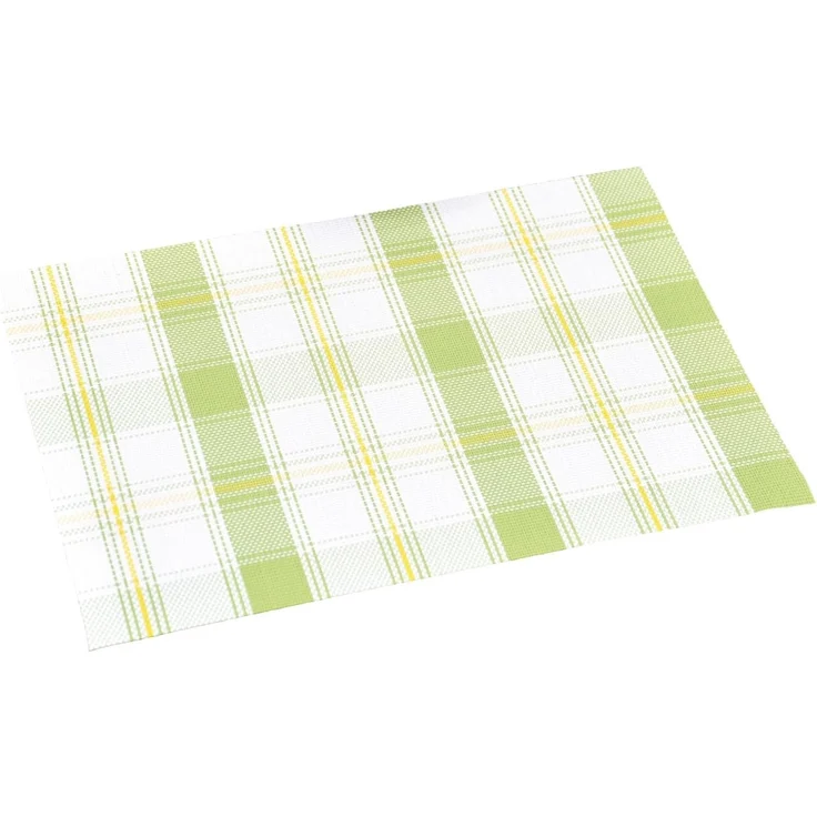 KESPER 77548 Platzset, Kunststoff, grün-weiß kariert, 43 x 29 x 0,1 cm