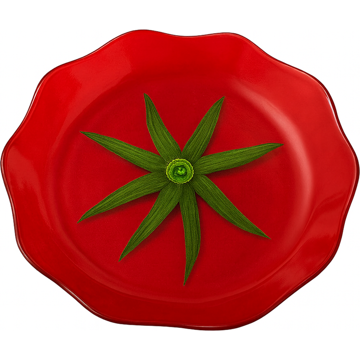 Schale Glas ARIA FRESH Tomate 22x22x2 cm rot 1 Stück – Bild 4
