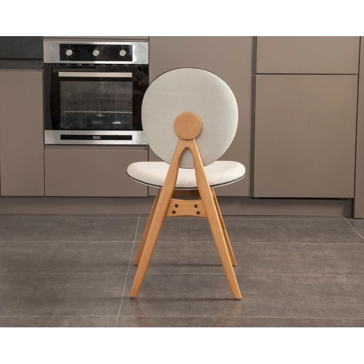 Skye Decor 'Touch - Oak, Beige' Stuhlset (2-teilig), Eiche / Beige, 52 x 91 x 44 cm – Bild 3