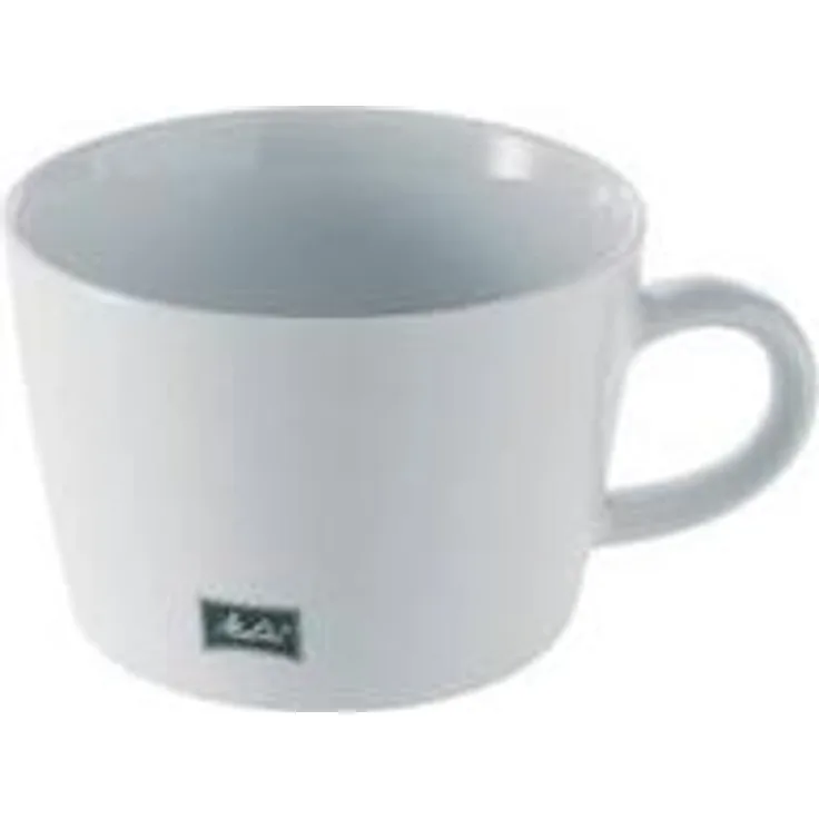 Melitta Milchkaffee-Tasse ''M-Cups'', weiß, 0,45 l aus Porzellan, Höhe: 72 mm, mit Henkel gepackt zu 6 Stück (18909) , Verpackungseinheit: 6 Stück