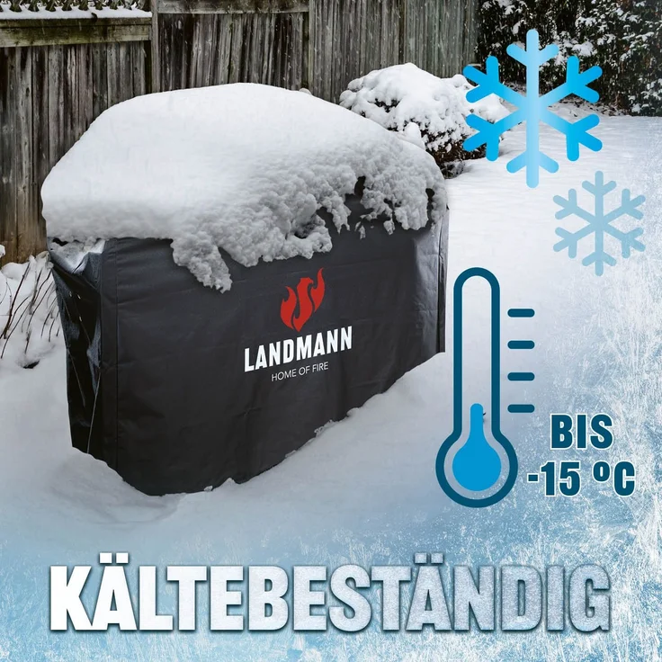 LANDMANN 'Premium' Wetterschutzhaube, Polyester schwarz, 145 x 60 x 120 cm – Bild 7