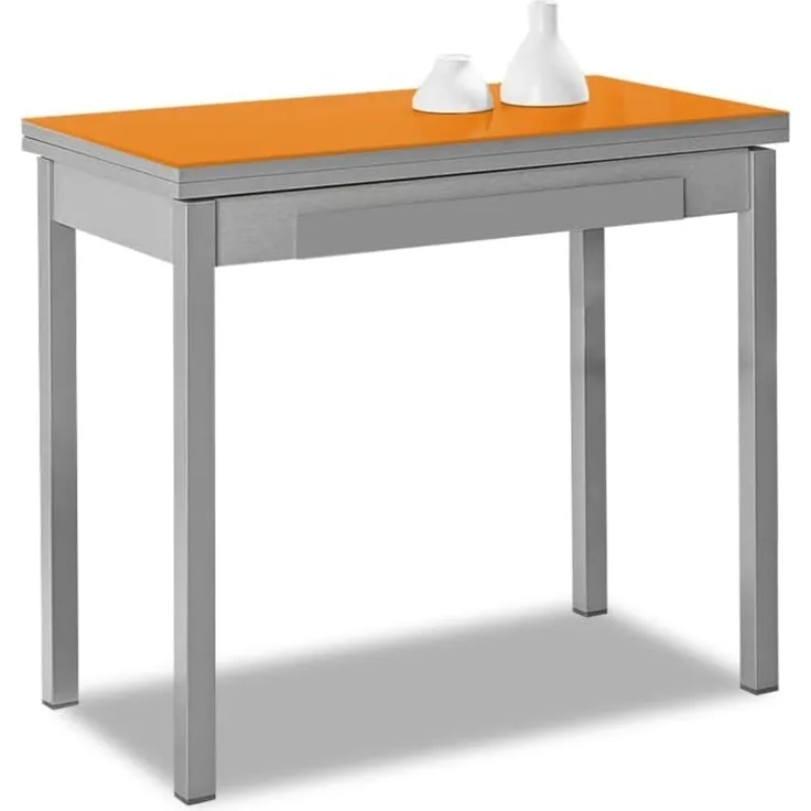 ASTIMESA Buchtyp Küchentisch, Metall, Orange, 80x40 cm