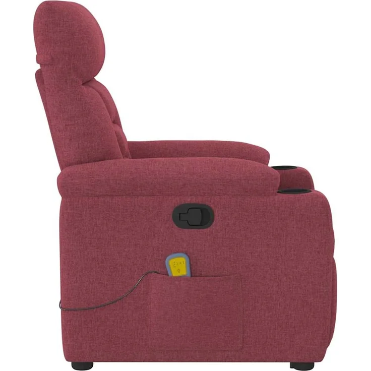 vidaXL Massagesessel mit Aufstehhilfe Weinrot Stoff 3303045 – Bild 6