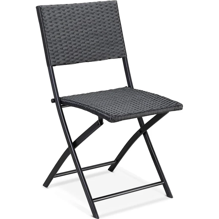 CASARIA® Polyrattan Klappstuhl Gartenstuhl Balkonstuhl klappbar 2er Set – Bild 5