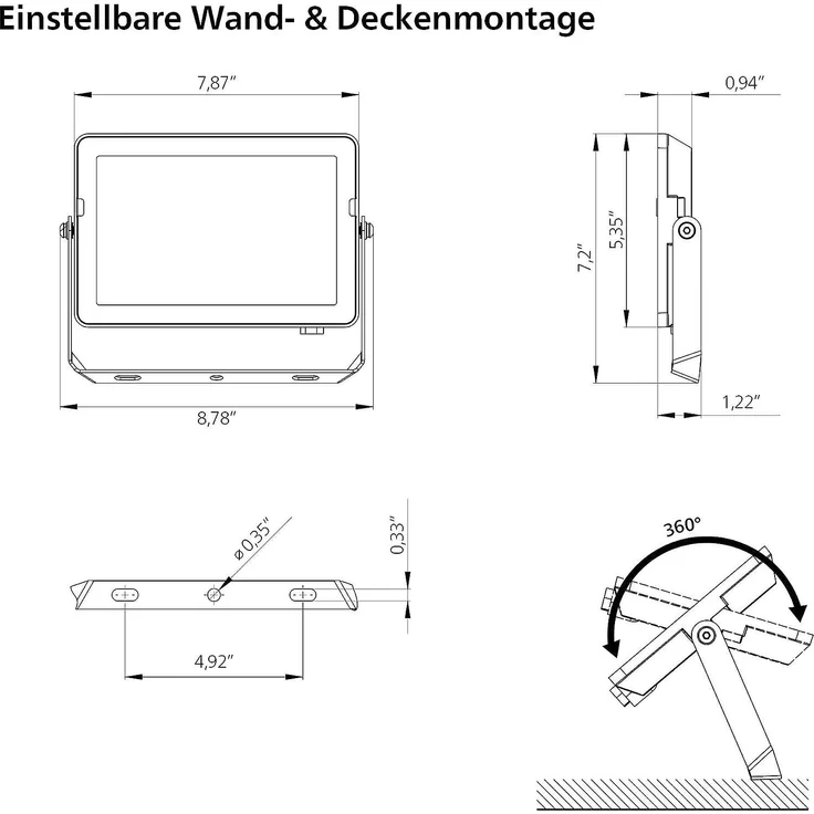 Philips Scheinwerfer 50 W LED Schwarz 4000 K 4750 lm 35000 h – Bild 3