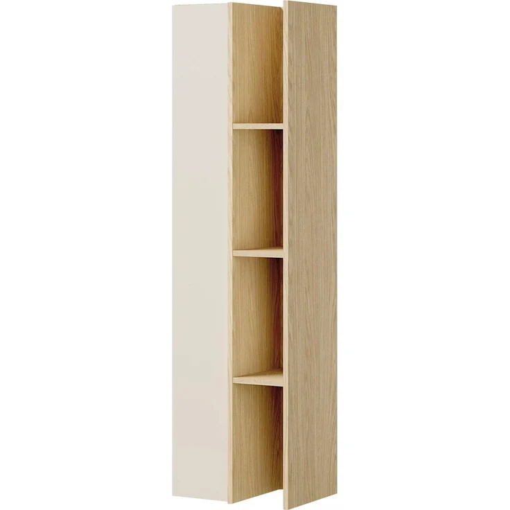 AX LIVING Varelo TV-Wände 230 cm Frühlings-Eiche/Macadamia stehend, Regal links – Bild 4