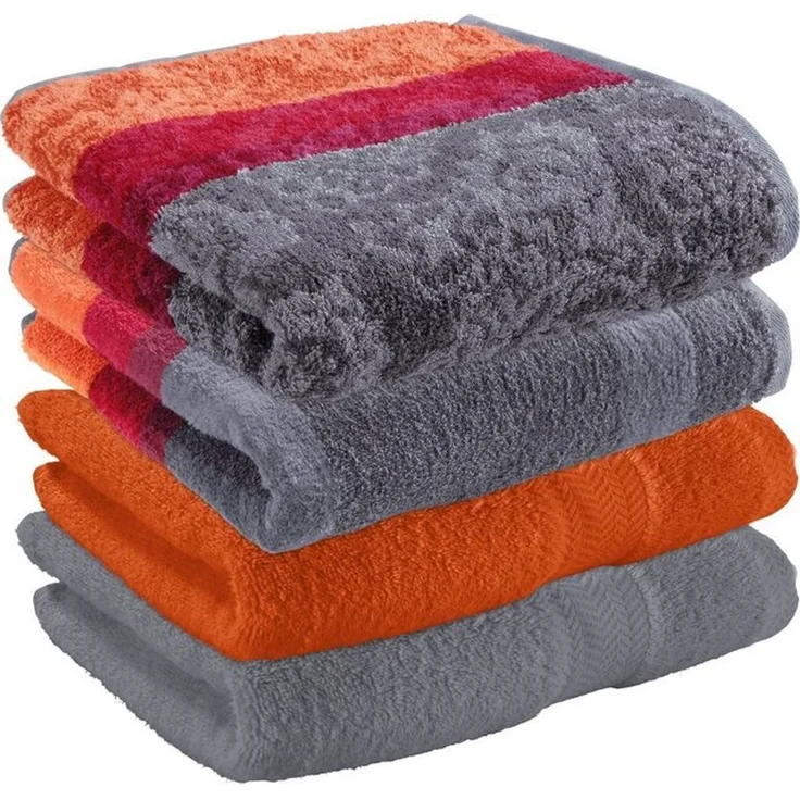 Erwin Müller Handtuch Handtuch-Set 4er-Pack, Jacquard, Walk-Frottier Uni – Bild 4