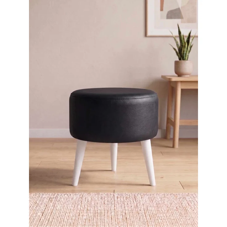Hanah Home 'Az-Ovl-01-Byz - Black' Pouffe, Schwarz, 40 x 42 x 40 cm – Bild 1