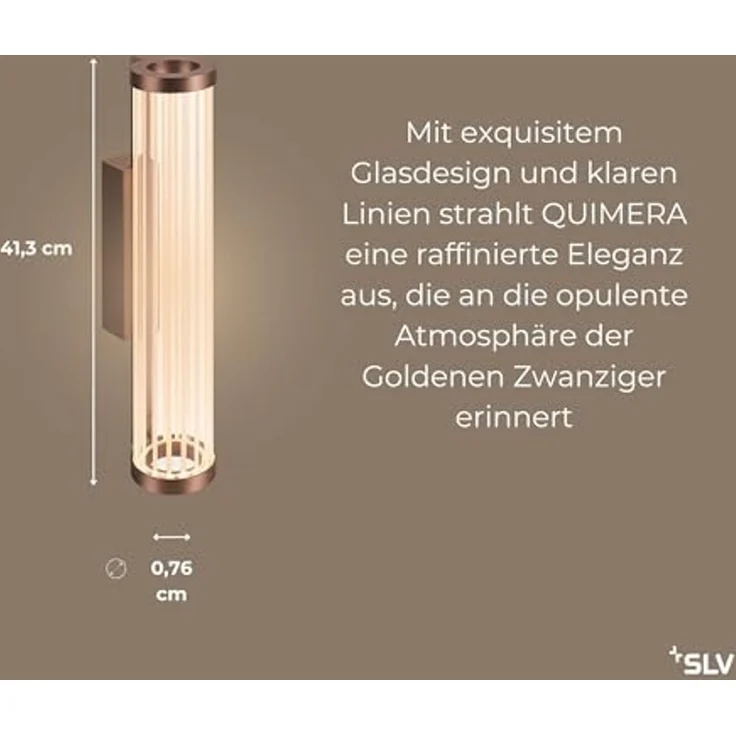 SLV 1008037 QUIMERA Wandaufbauleuchte 2700-3000K PHASE dunkel kupfer – Bild 3