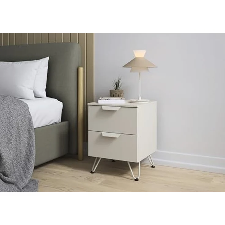 rauch Aditio Box, Nachttisch, 2 Schubladen, mit Hairpin-Fuß, mit Softclose-Funktion, Farbe Beige, BxHxT 40x53x43cm – Bild 2