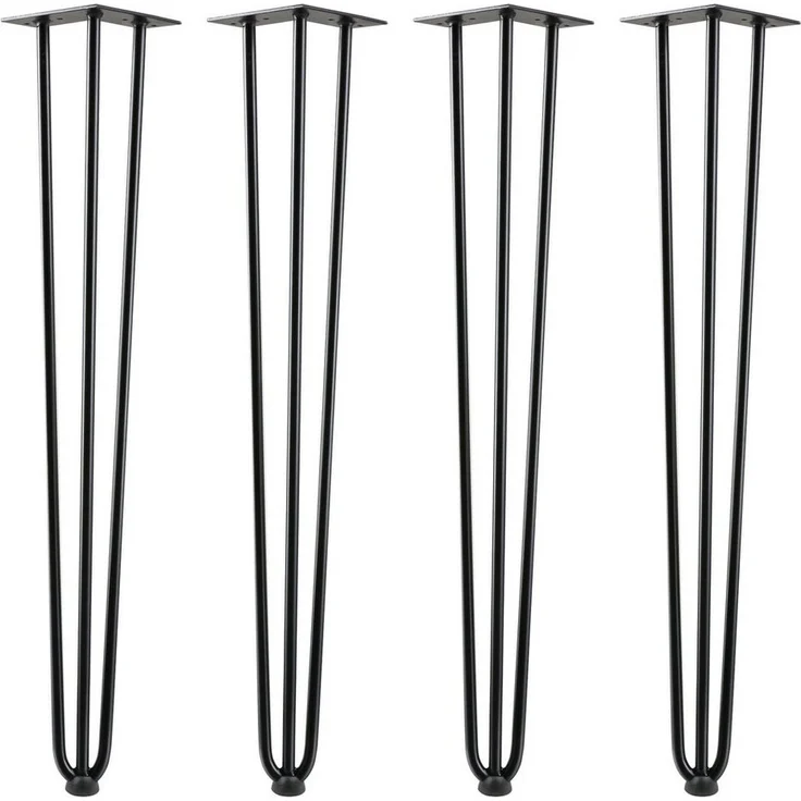 Zelsius Tischbein 4er Set Tischbeine aus Stahl, Schwarz, (H) 71 cm, 3 Streben – Bild 5
