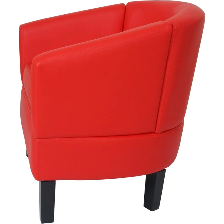 Lounge-Sessel HWC-O17, Sessel Clubsessel Cocktailsessel, FSC®-zertifiziert Kunstleder ~ rot – Bild 8