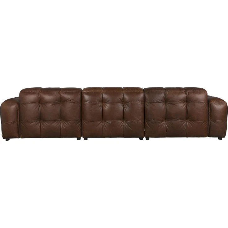 HACKMAN 4,5-Sitzer Sofa Echtleder dunkelbraun von DUTCHBONE – Bild 3