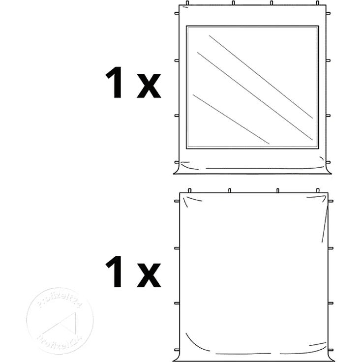 3x3 m Faltpavillon, ECONOMY Alu 32mm, Seitenteile mit Panoramafenster, orange – Bild 3