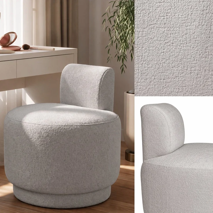 Hanah Home 'Guess - Light Grey' Ohrensessel, Hellgrau, 51 x 63 x 63 cm – Bild 6