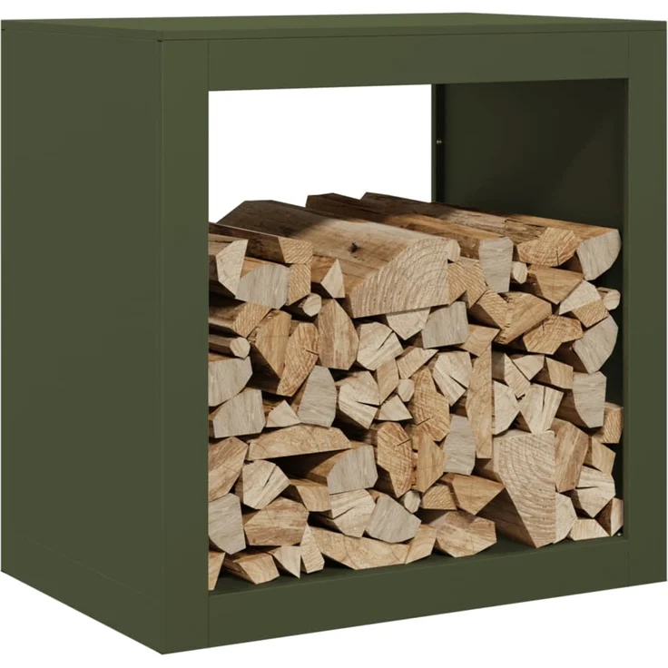 vidaXL Brennholzregal Grün 60x40x60 cm Stahl 851006 – Bild 3