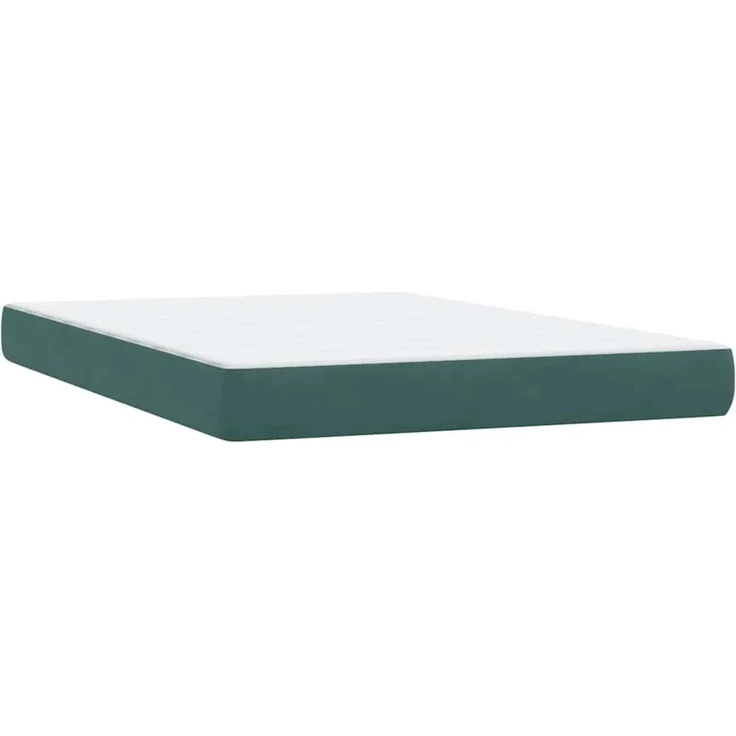 vidaXL Boxspringbett mit Matratze Dunkelgrün 160x220 cm Samt 3317826 – Bild 5