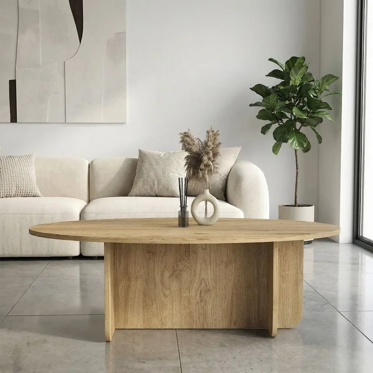 moebel17 Couchtisch Luminous Beige Grau Granitoptik 120x60 cm (Einzeltisch, 1-St, Einzelner Couchtisch), Mit Granitoptik