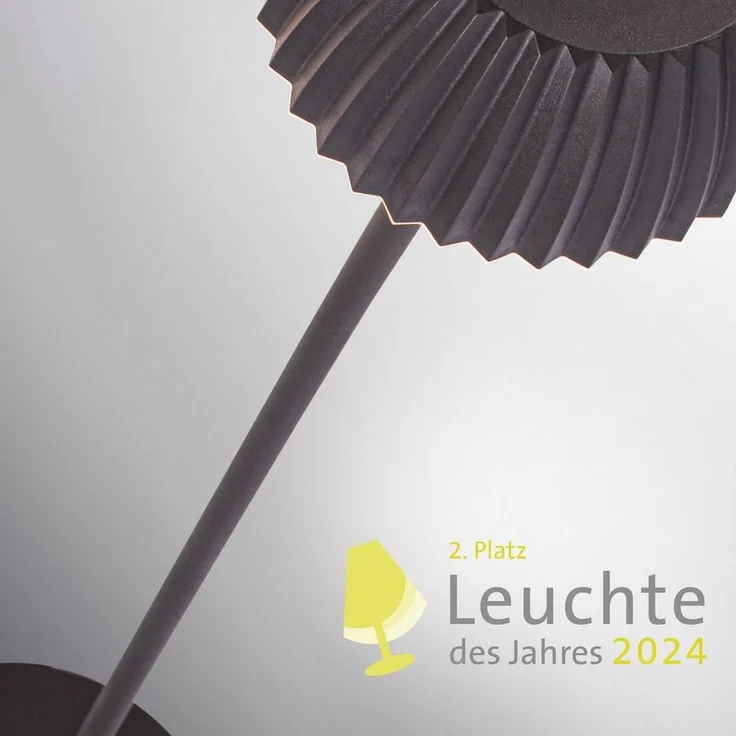 BRILONER - Riffle LED Stehlampe kabellos IP44 mit Touch, 19x124 cm, dimmbar, Memoryfunktion, Akku tauschbar, Akku Stehleuchte, Leselampe, Wohnzimmerlampe, German Design Award Winner 2025, Anthrazit – Bild 2