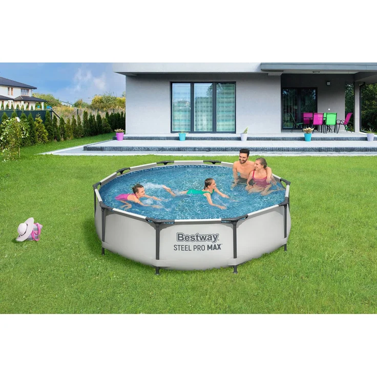 Bestway 'Steel Pro Max Ø 305 x 76 cm' Frame Pool Komplett Set mit Filterpumpe und Zubehör – Bild 3
