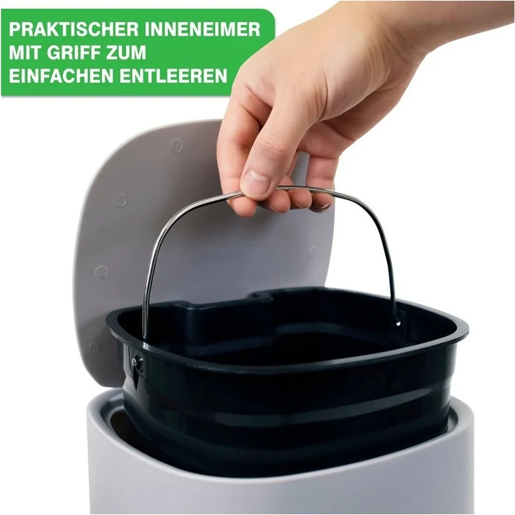 YourCasa Mülleimer YourCasa Mülleimer Bad [5L] Elegantes Design Badezimmer Kosmetikeimer, ABS Kunsstoff – Bild 3