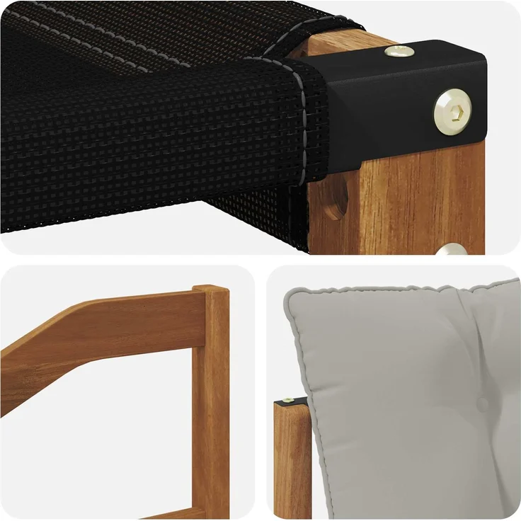 vidaXL Outdoor-Sofagarnitur 7 stk. 7-Sitzer Natur und Hellgrau 3368890 – Bild 9