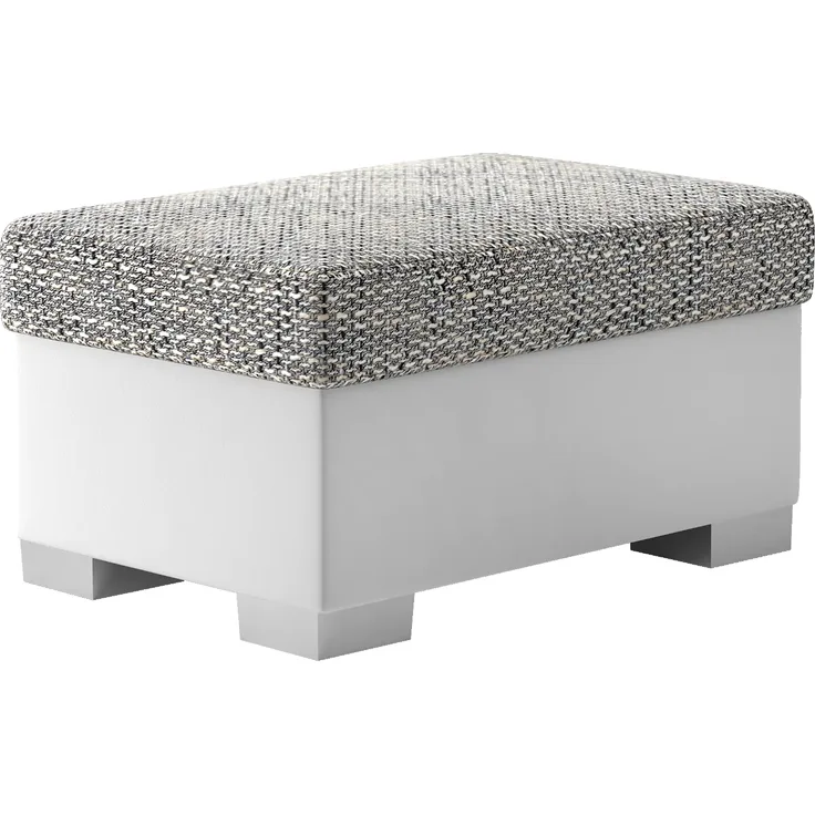 Pouf R4, Fußhocker, Grau