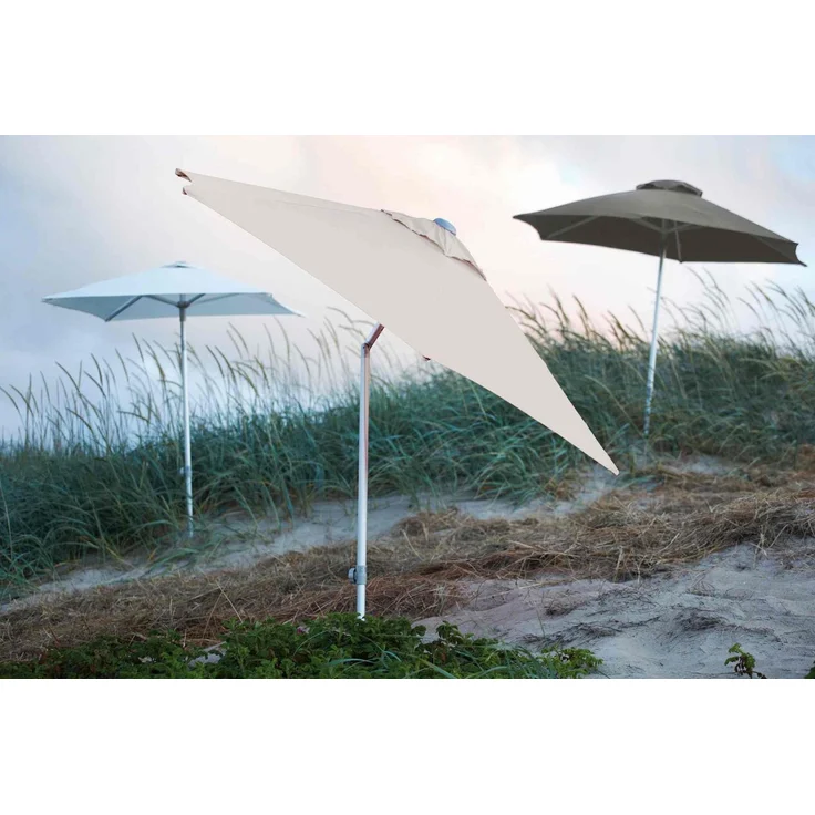 Sonnenschirm Elba rund, Aluminium mit Knickelement, modern, taupe, Ø 300 cm, abnehmbarer Bezug – Bild 2