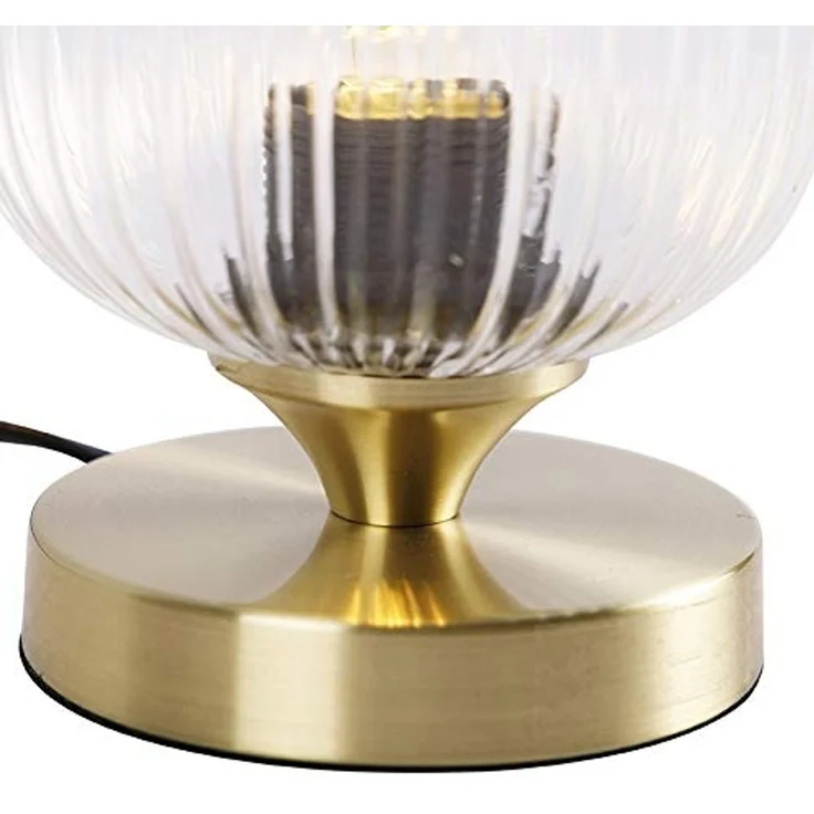 Qazqa Tischleuchte Banci, ohne Leuchtmittel, E27, Gold/Messing, Art Deco, Glas, 1-flammig – Bild 3