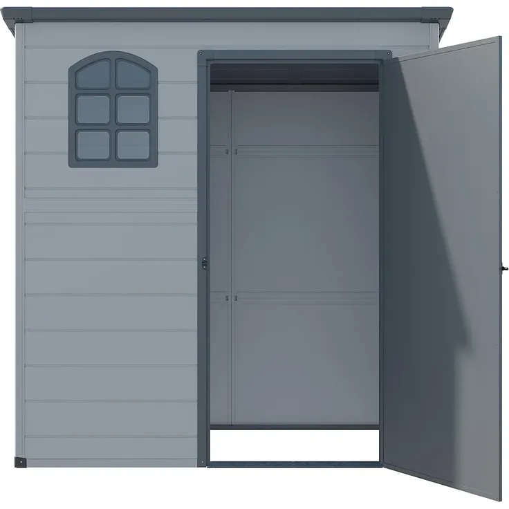 Vente-unique - NERIO Gartenhaus Harz GrauGrau - B 97 cm x H 175 cm x L 180 cm – Bild 7