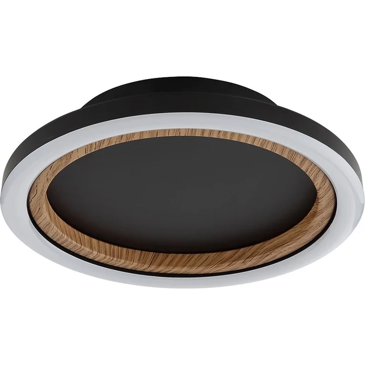 LED Deckenleuchte, Holzoptik, schwarz, D 20,5 cm – Bild 7