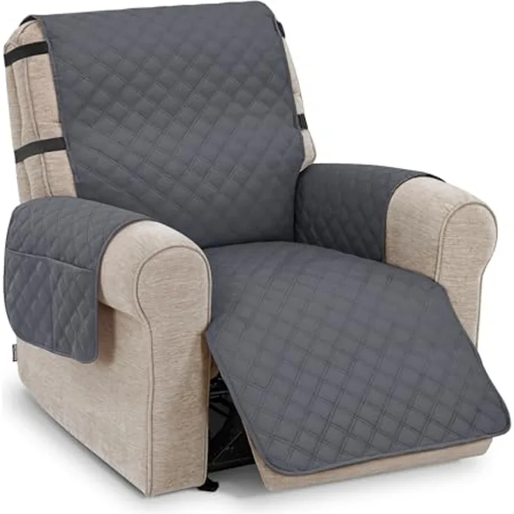 M MCombo Sesselschoner für Relaxsessel C1833 (Dunkelgrau/Mikrofaser)