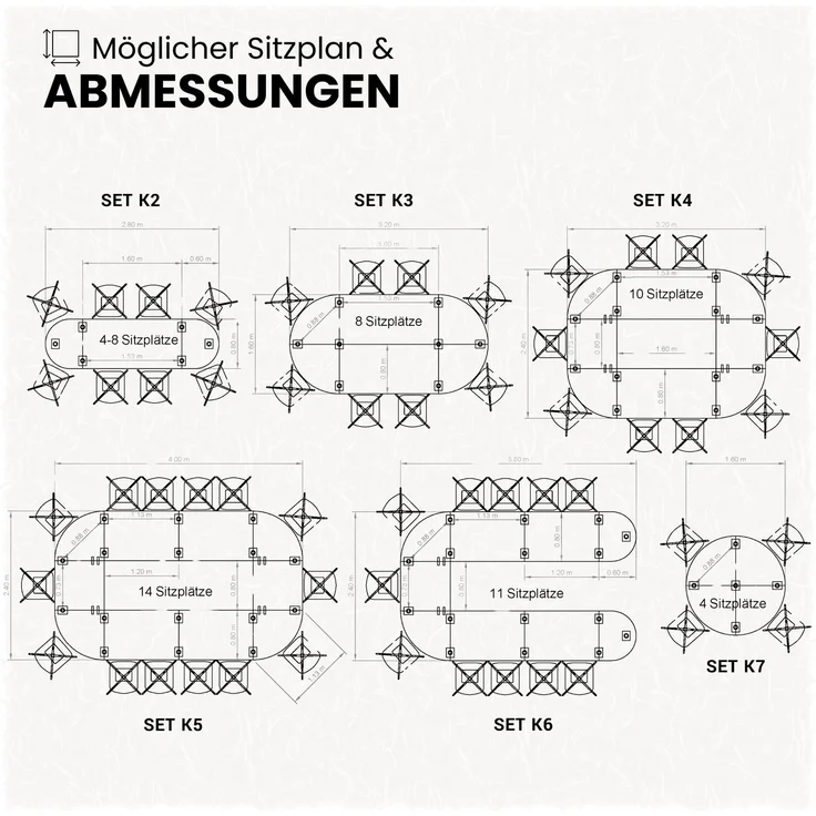 bümö Konferenztisch O-Form 320x240 cm großer Besprechungstisch in Eiche, Besprechungstisch mit Chromfüßen, Meetingtisch für 10 Personen, Tisch für Besprechungsraum & Meeting, SETK4-E-C – Bild 5