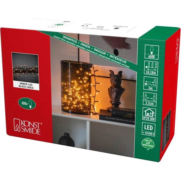 Konstsmide Micro LED Büschellichterkette Cluster schwarz (3877-800) – Bild 1