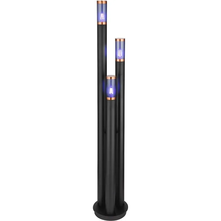 Smart RGB LED Stehleuchte, Edelstahl, schwarz, H 170 cm