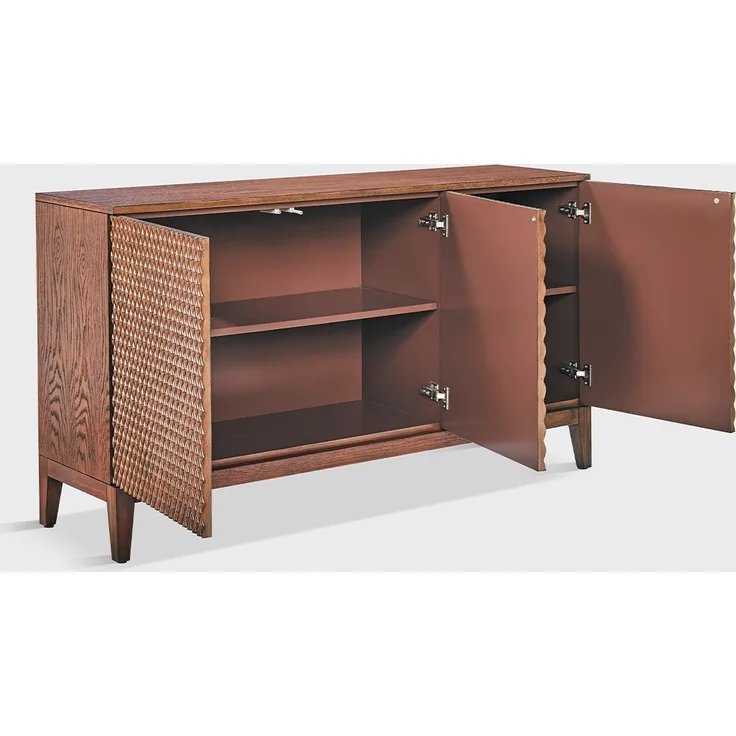 KAWOLA Sideboard COPAS 3 Türen Eiche furniert braun 85 x 40 x 150 cm