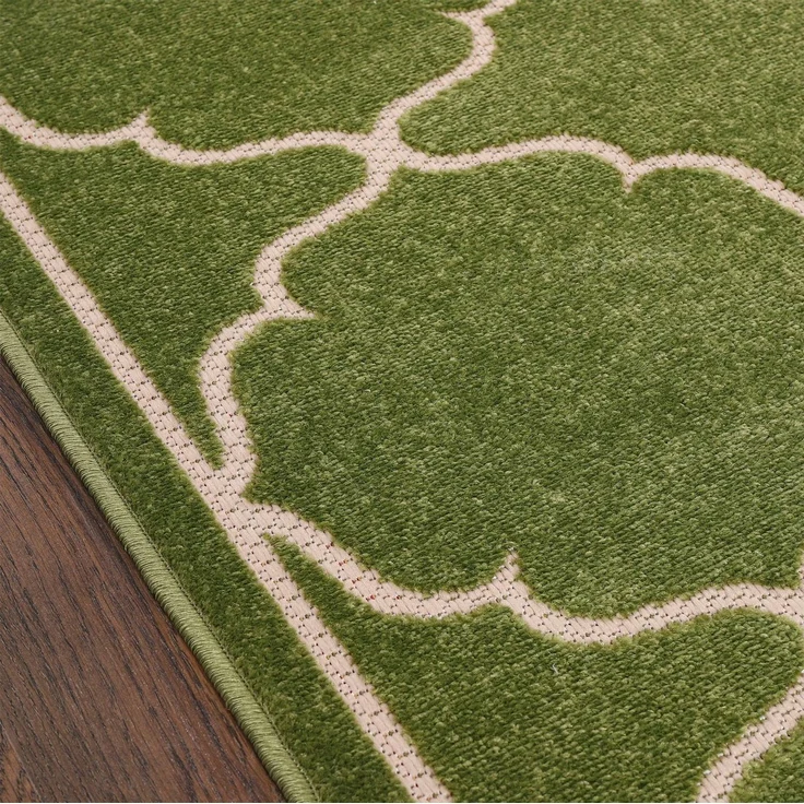 Sanat 'Berlin' Teppich, Höhe: 6 mm, In -und Outdoor geeignet, Grün, 140 x 200 cm (Rechteckig) – Bild 4