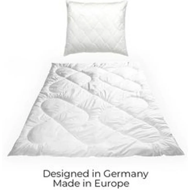 Welt der Träume Bettdecke + Kopfkissen Mikrofaser Bettdeckenset Set Bettdecke 135x200 und Kissen 80x80, Füllung: 100% Polyester, Bettdecke Steppdecke Schlafdecke Set Kissen und Bettdecke, 2 tlg. – Bild 6