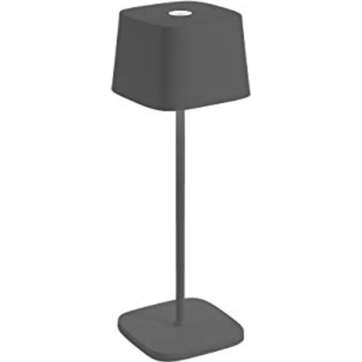 Zafferano - Ofelia Pro Kabellose LED-Tischleuchte aus Aluminium, dimmbar, IP65-Schutz, Indoor/Outdoor Benutzung, EU-Stecker - Höhe: 29cm (Dunkelgrau), LD0870N3 [Energieklasse A+++] – Bild 3