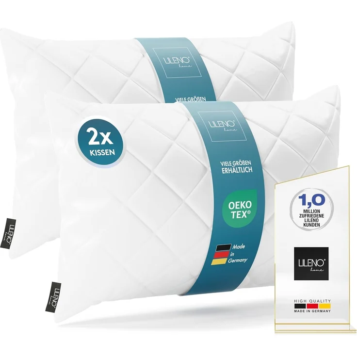 LILENO HOME 2er Set Kissenfüllung 40x60 cm - 95°C waschbares Innenkissen geeignet für Allergiker - Polyester Kisseninlet als Couchkissen, Sofa Kissen, Cocktailkissen und Kopfkissen