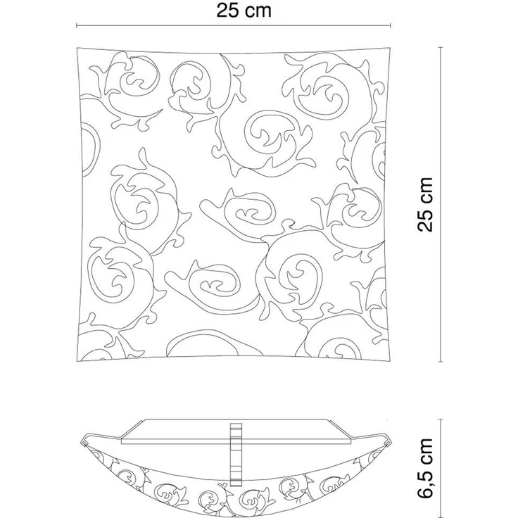 Deckenlampe, Glas, Blüten Design, L 25 cm, CEDRIC – Bild 9