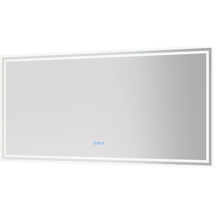 AQUABATOS LED Badspiegel 140x70cm, dimmbar, beschlagfrei, Kaltweiß/Warmweiß, mit Touch-Schalter und Memory-Funktion, IP44