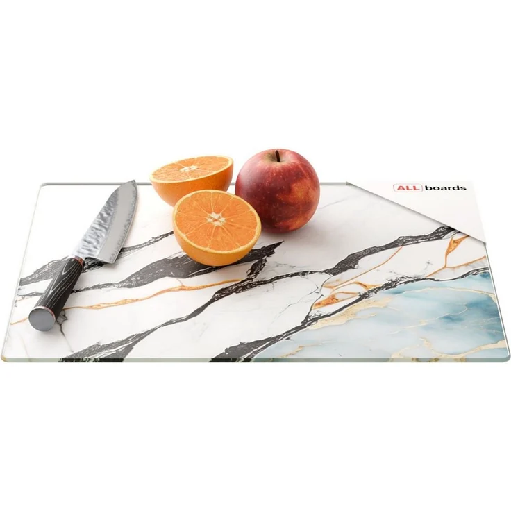 ALLboards Schneidebrett Glas Herdabdeckplatte Schneidebrett 30x40 cm Arbeitsplatte Herdschutz, Glas – Bild 5