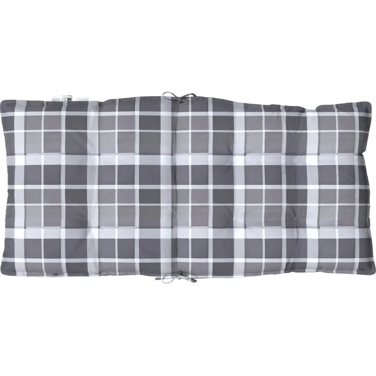 vidaXL Niedriglehner-Auflagen 2 Stk. Grau Karomuster Oxford-Gewebe 377713 – Bild 6